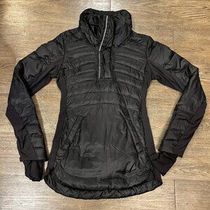 Lululemon Down For A Run Pullover II Black Sz 2 Down Filled